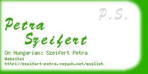 petra szeifert business card